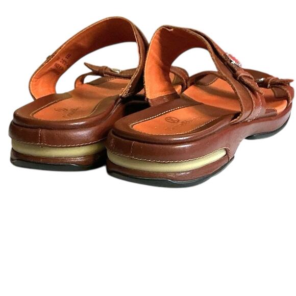 Cole Haan Air Foot Bed Brown Leather Slip On Sandals Women’s Size 6B (D18731) - Picture 4 of 14
